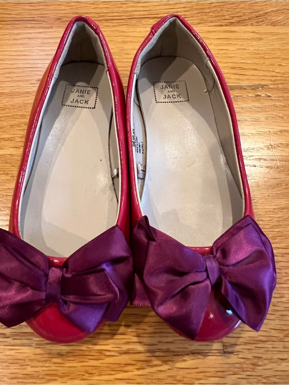 Janie and Jack Girls' Red Patent Bow Ballet Flats